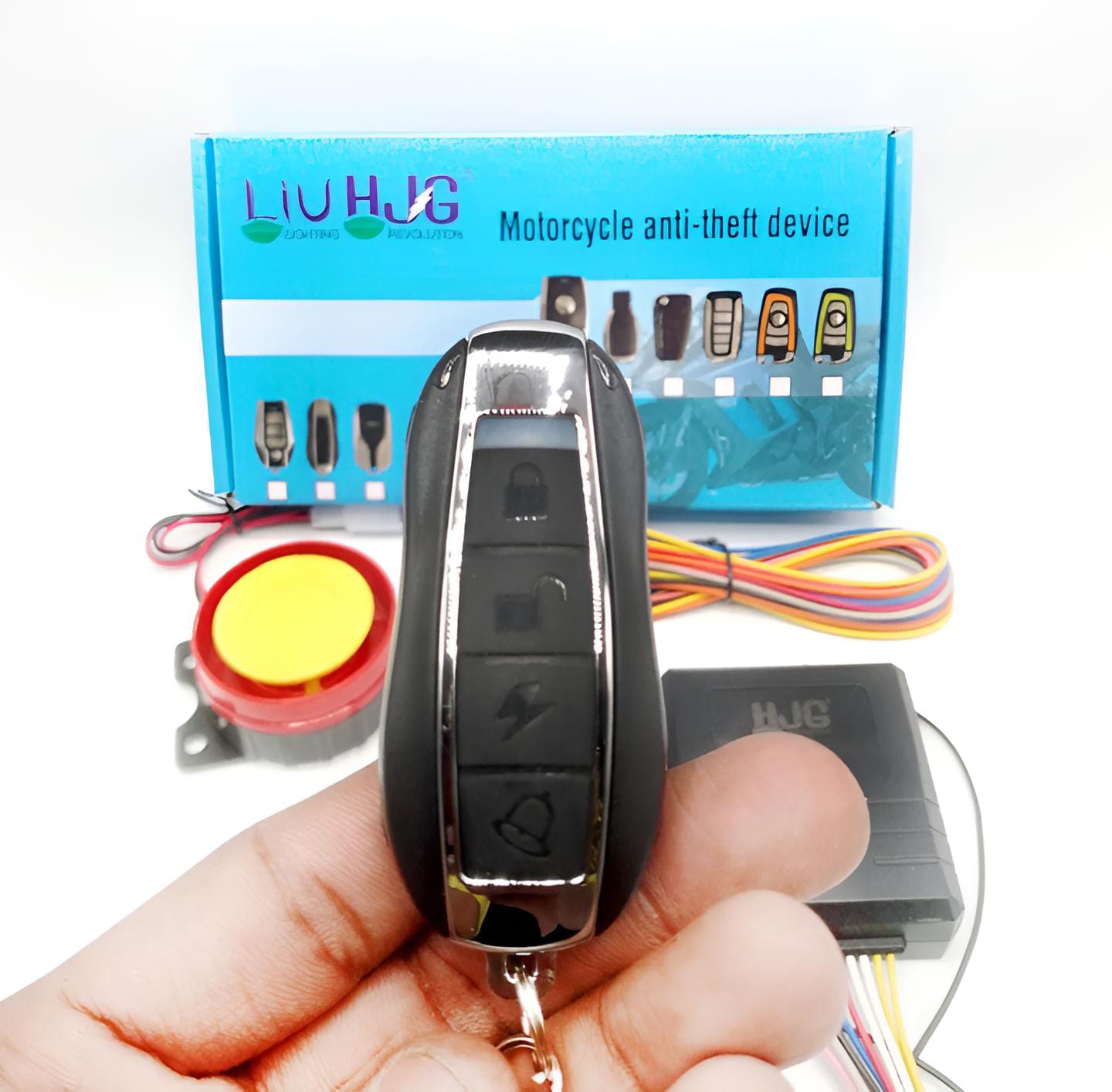 Hjg Motorcycle Remote Security Lock Anti Theft Alarm System For Bike Motorcycle