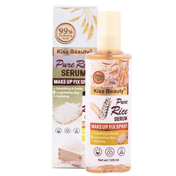 Kiss Beauty Pure Rice Serum Makeup Fix Spray – Set, Hydrate & Glow! 120ml