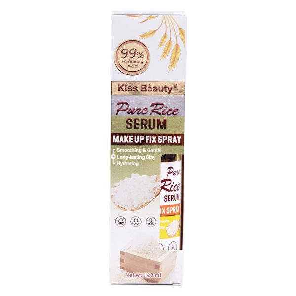 Kiss Beauty Pure Rice Serum Makeup Fix Spray – Set, Hydrate & Glow! 120ml